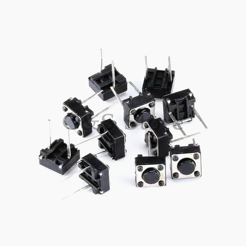 20Pcs Tactile Switch Momentary Tact 6x6x4.3/5/6/7/8/9/10mm 6*6*4.3mm 5mm 6mm 7mm 8mm 9mm 10mm Middle pin 2pin