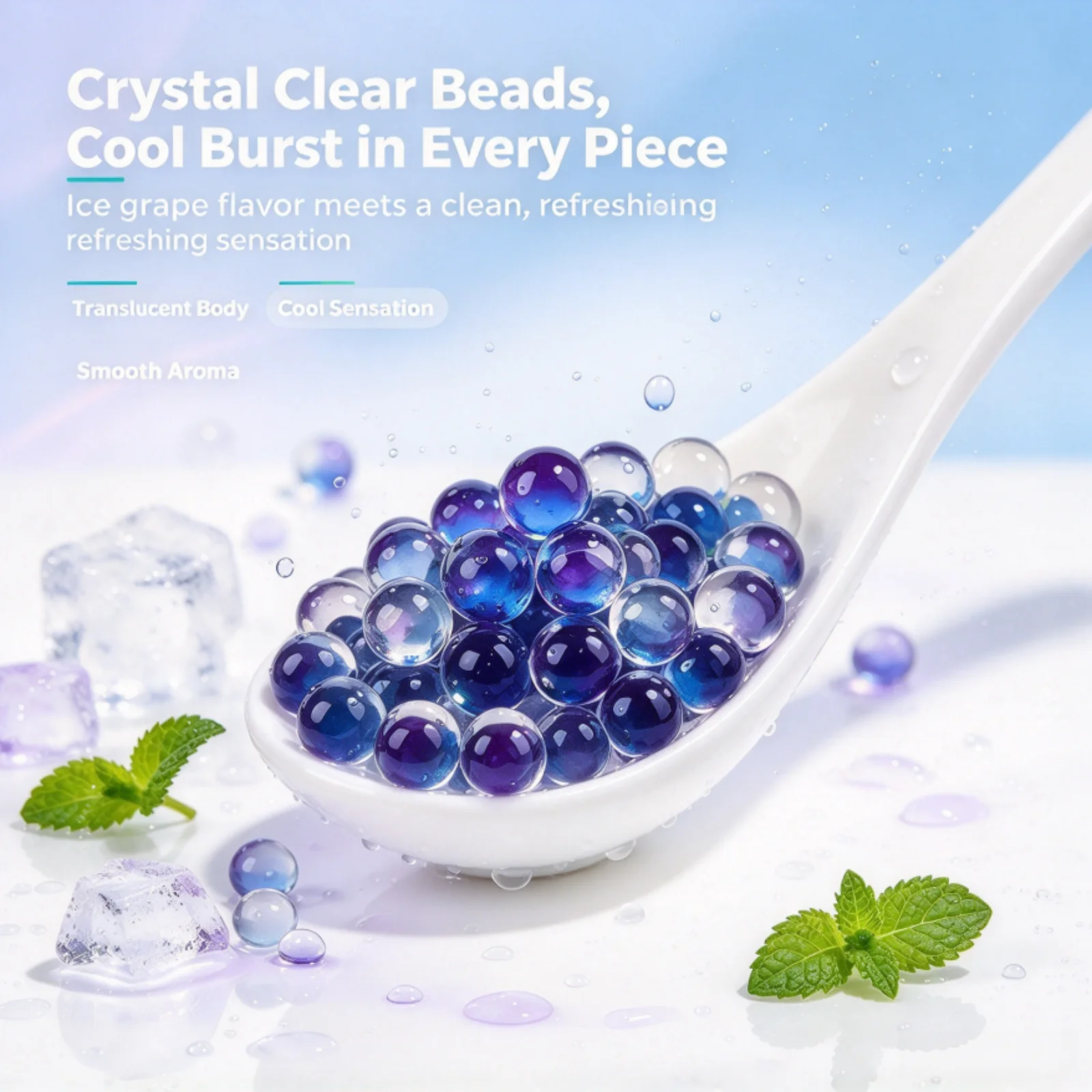 Ice Grape Menthol Burst Beads Portable Flavor Applicator Filter Tip Taste Enhancer
