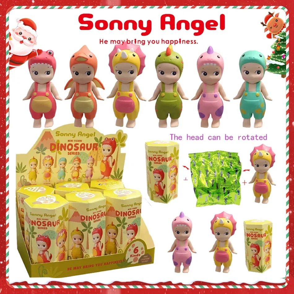 Sonny Angel Blind Box Dinosaur Hippers Series Anime Figures Ornaments Seoul Strawberry Dolls Fans Children Christmas Gifts