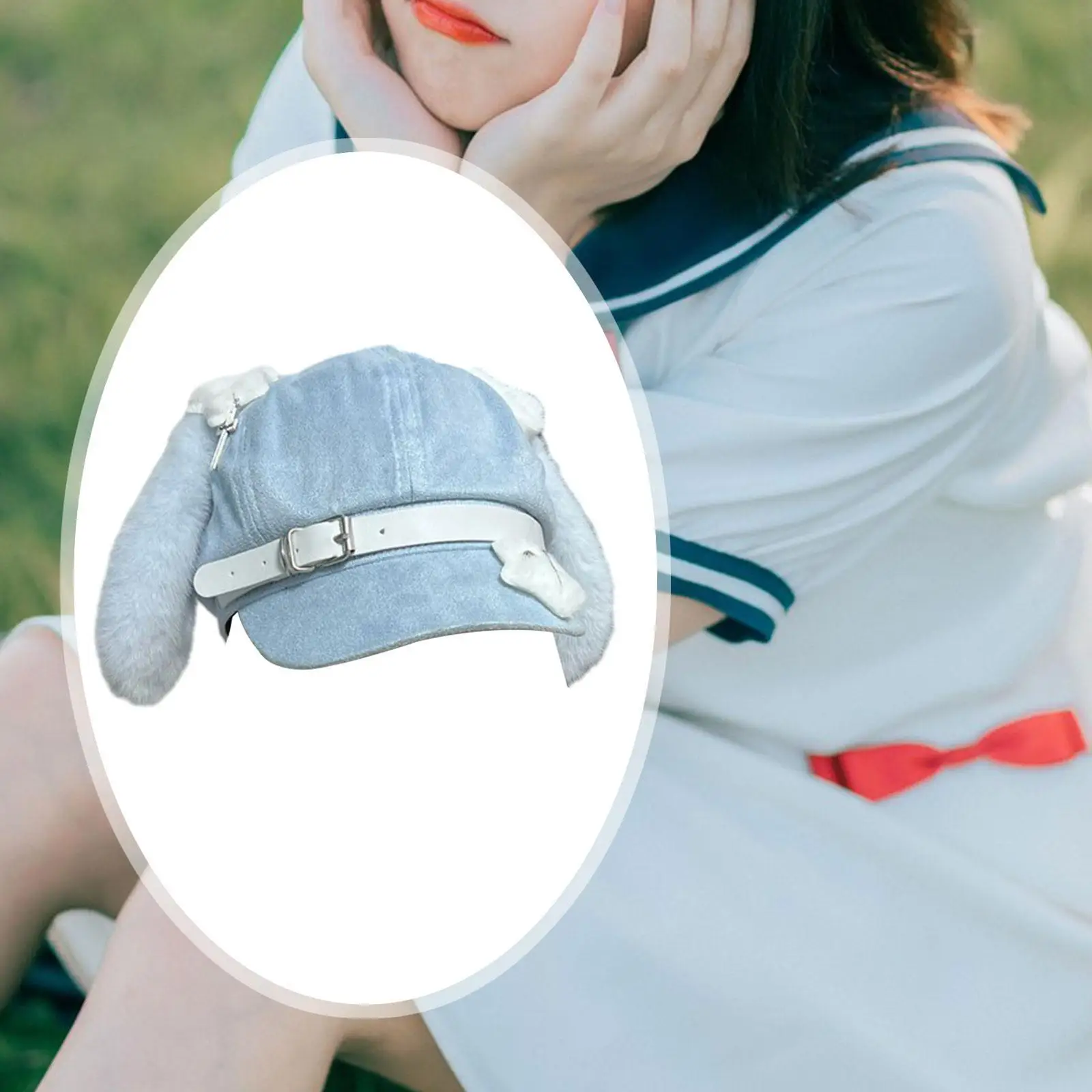 قبعة بيريه على شكل آذان الجرو، فستان فاخر ناعم عصري، قبعة لوليتا بيريه #1