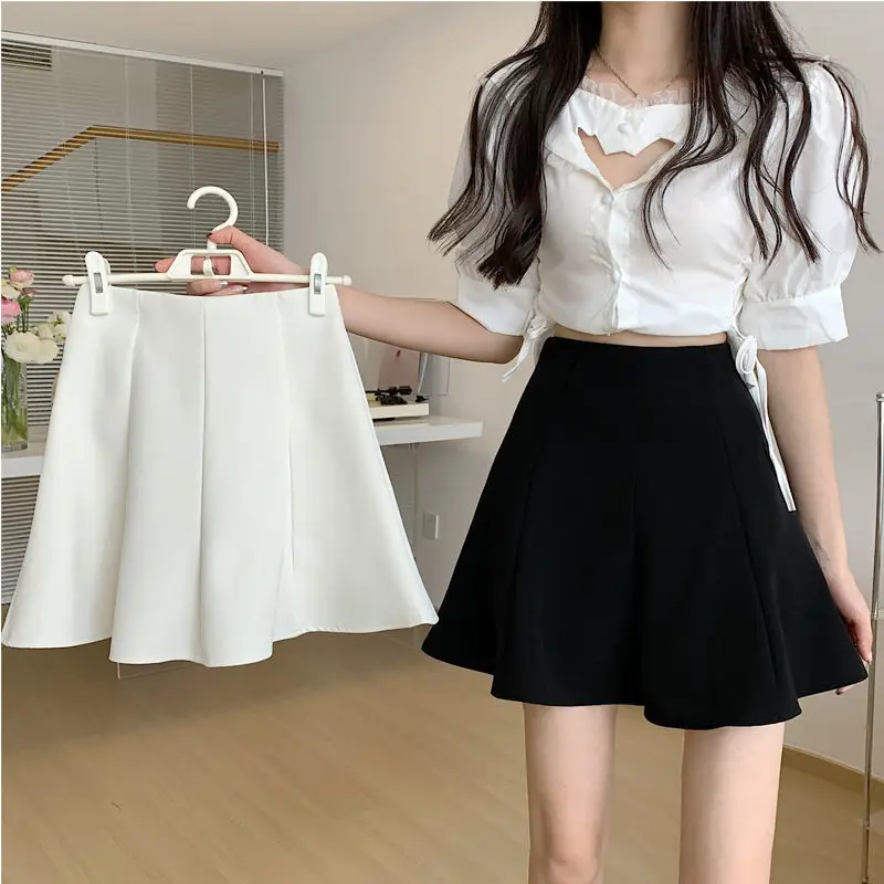 

Skirts Womens Poplin Printed Stripe Pastel Dot Candy Colorful Spring Summer Kawaii Sweet Youth Girls Daily Outfits Comfortable