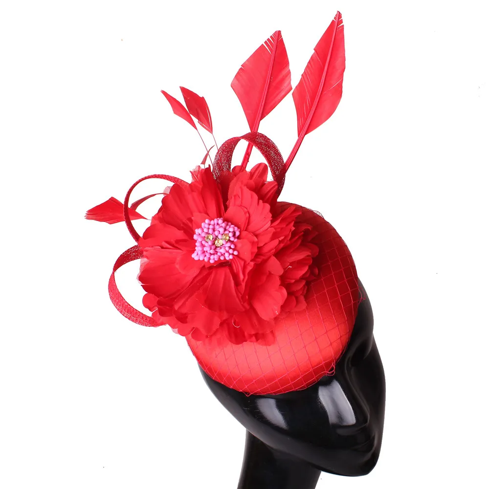 Elegant Bride Chic Fashion Hair Fascinator Flower Headband Women Wedding Headwear for Formal Occasions Church Hair Accessories