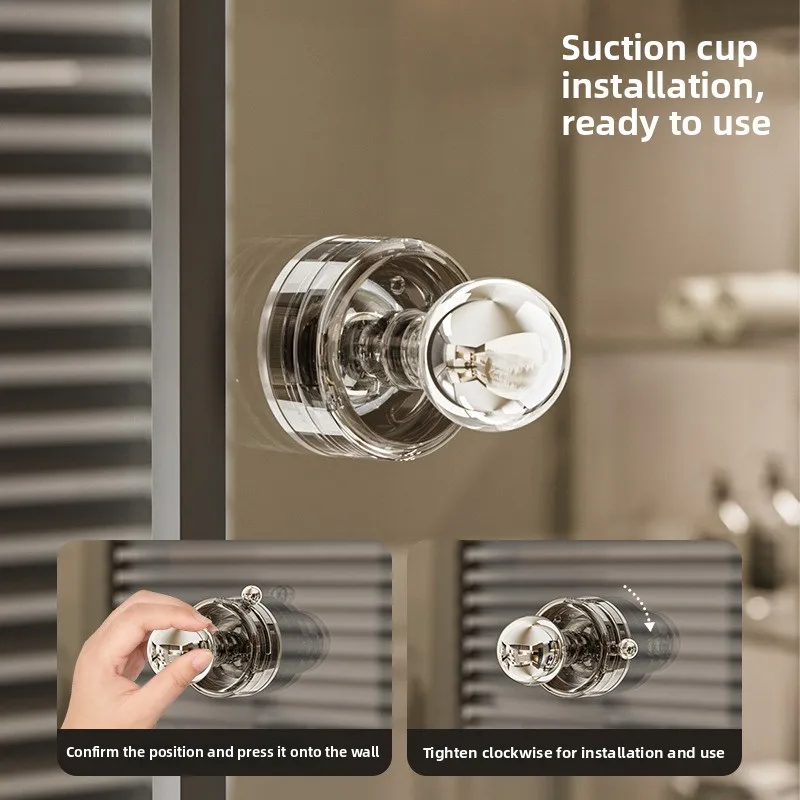 LMM suction cup door handle, kitchen sliding door handrail, window glass sliding door handle, no punching