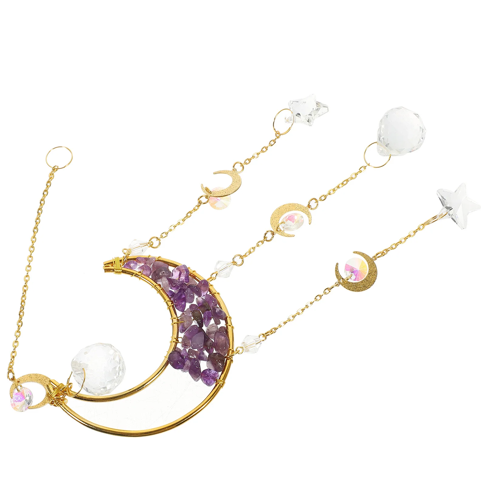 

Hanging Moon Suncatcher Glass Elegant Sun Catcher for Window Home Bedroom Garden Decor Moon Car Accessories