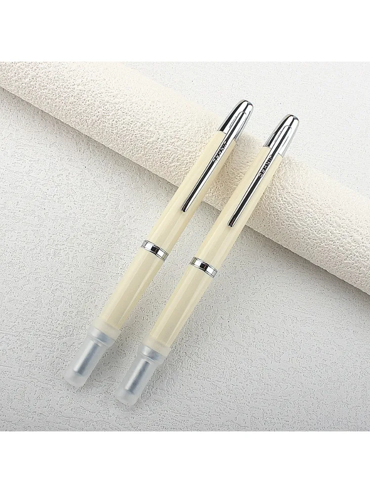 Gładkie pióro wieczne JINHAO 20 z mechanizmem wciskowym, stalówka EF F, przezroczyste czarne pióro do pisania z konwerterem, artykuły szkolne i biurowe. — zdjęcie produktu 7