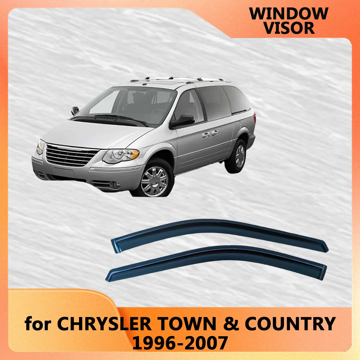 

Window Visor for CHRYSLER TOWN & COUNTRY NS RS 1996-2003 2004 2005 2006 2007 Wind Deflectors Rain Guards Door Visor Vent Shades
