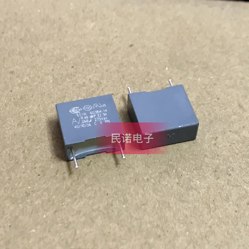 5PCS/10PCS/20PCS/Lot KEMET R46 275VAC 0.068UF 275VAC683 683 68NF 275VAC68NF 275VAC0.068 Film Capacitor Pitch 10mm R46KF268000M1K