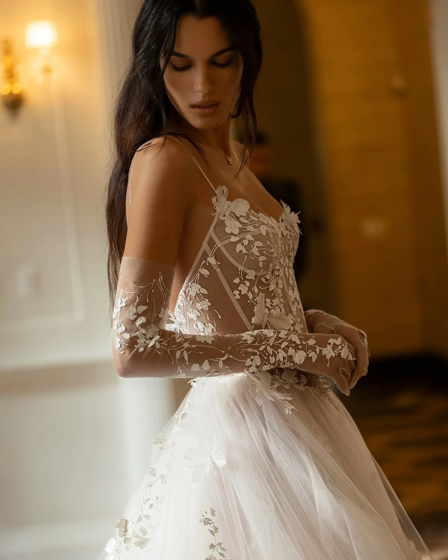 

Lace Wedding Dress Ball Gown Dresses For Bride Long Sleeve Vestido De Noiva Simples Elegante Beach Bespoke Vestidos Boda Civil