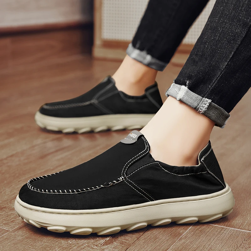 Parzival Outdoor Mannen Casual Platform Canvas Schoenen Vulkaniseren Schoenen Mode Designer Ademende Mannen Schoenen Instappers Slip On Rijden