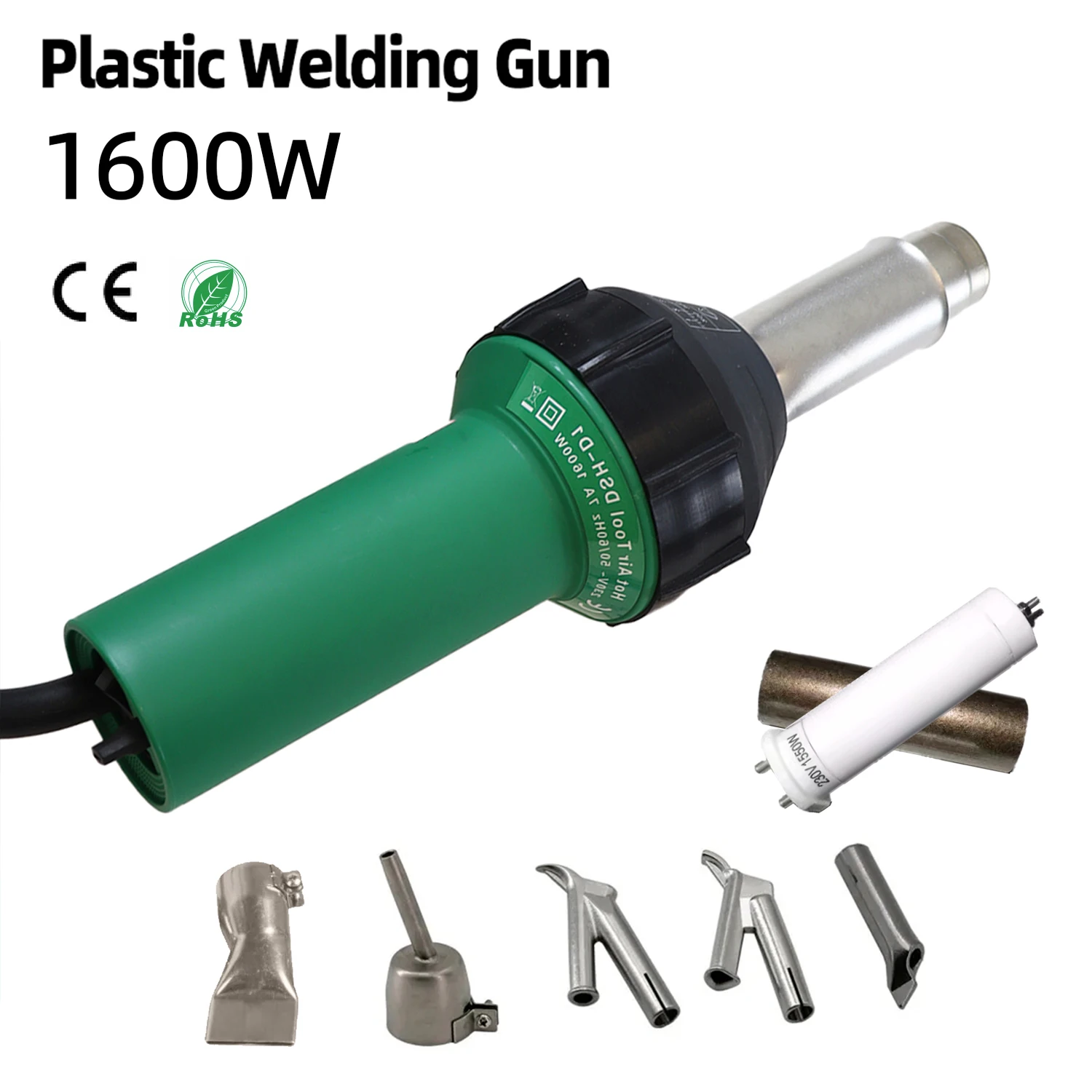 

1600W Plastic Welding Gun Hot Air Blower Hot Air Gun for Car Bumper welder for PP/PE/PVC sheet pipe tank floor 220V/110V