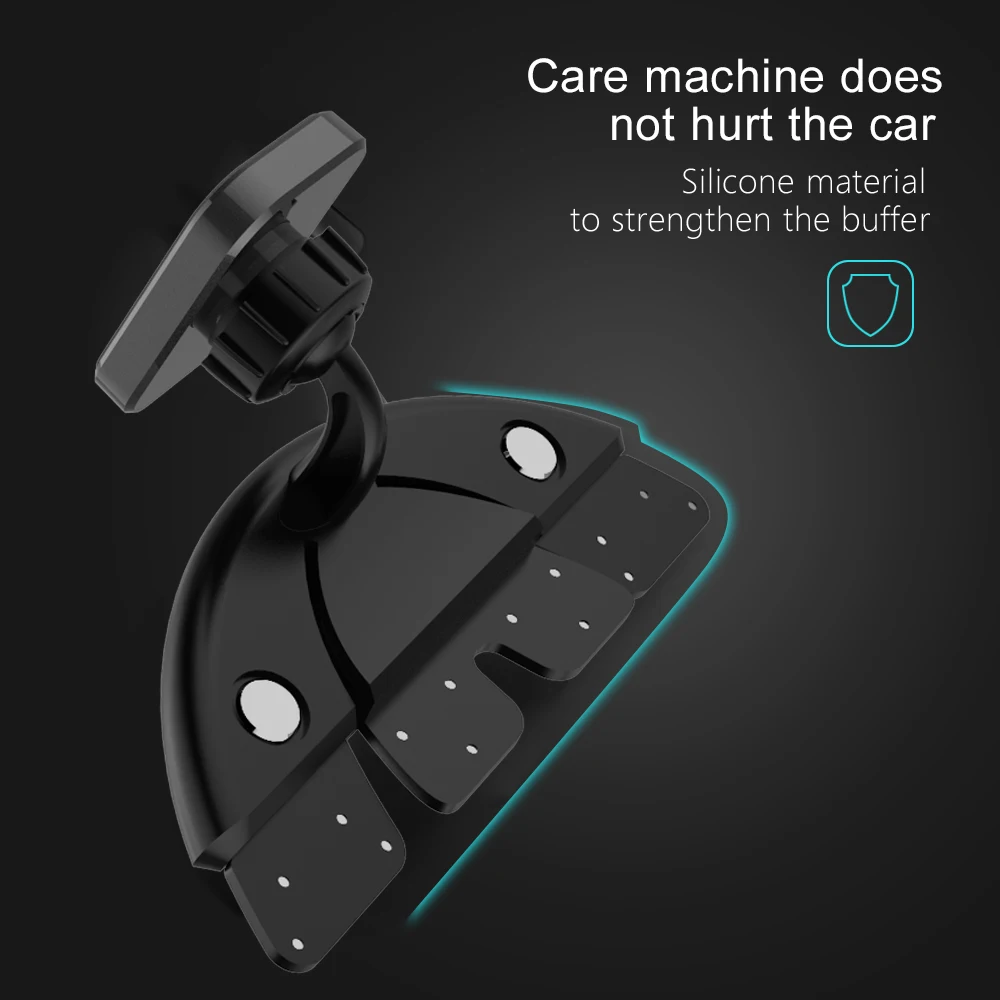 Car Mounted Magnetic Mobile Phone CD Slot Holder Smartphone Built-in 6 Powerful Magnets GPS Satellite Navigation Holder