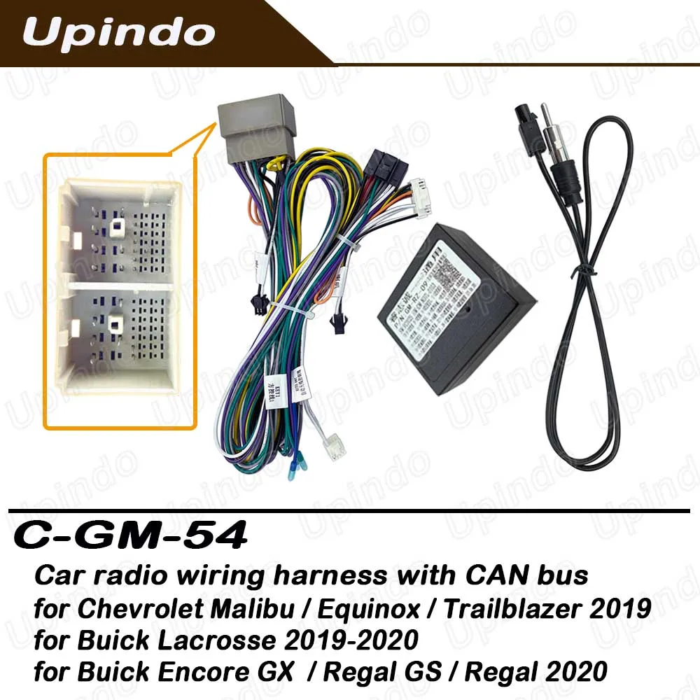 Android Radio Power Cable CAN Bus Adapter for Chevrolet Buick Malibu Equinox Trailblazer Encore GX Lacrosse Regal GS