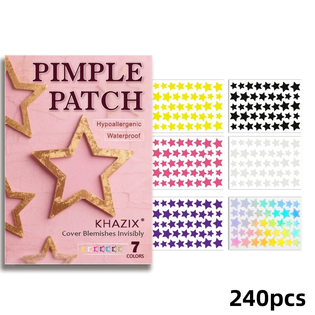 240PCS Star Pimple Patches For Face Hydrocolloid, Absorbing Cover, Tea Tree, Hydrocolloid Acne Patch, Cute Star Pimple Patch