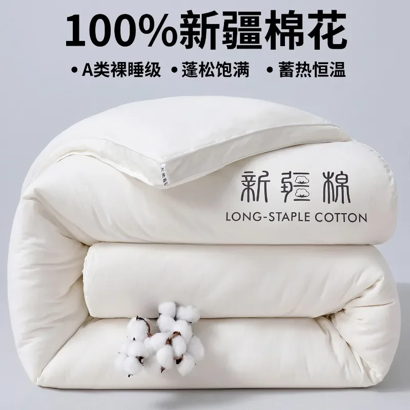 Class A Xinjiang Cotton Thickened Winter Quilt Spring and Autumn Quilt Pure Cotton Quilt Student Dormitory Warm