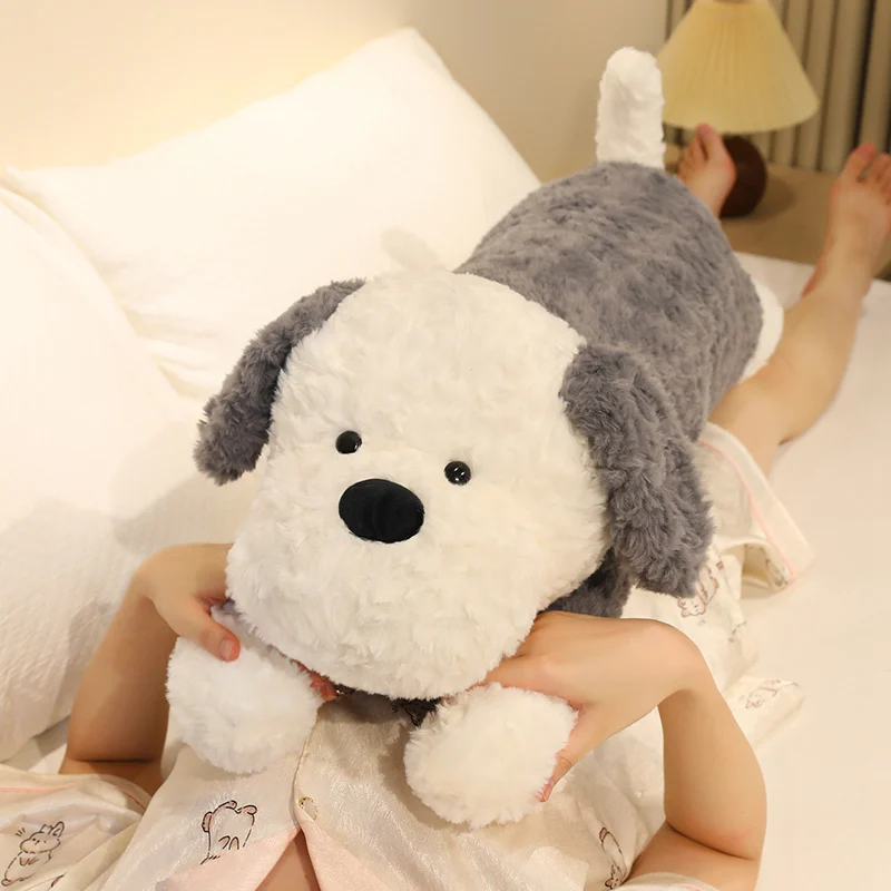 

Плюшевая подушка-игрушка в виде животного, 90 см, мягкая, с длинными ушами: панда, шнауцер, пёсик. Декор для комнаты, подарок.