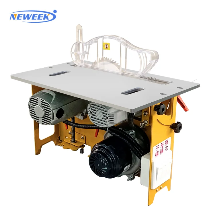 

NEWEEK Hot sale homemade 45 degree small manual lifting dust free table saw angular panel sliding