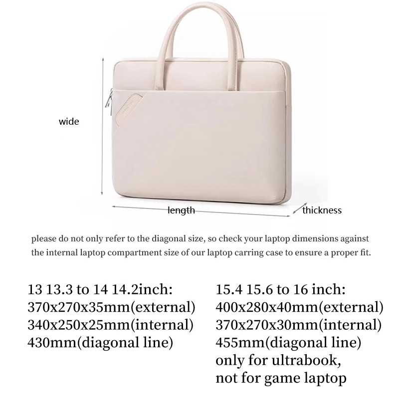 Laptop Bag 13.3 inch for MacBook Air/Pro 13 14 M5 HP Dell XPS ASUS VivoBook Lenovo Thinkpad Xiaomi Notebook Handbag 15.6 16 inch