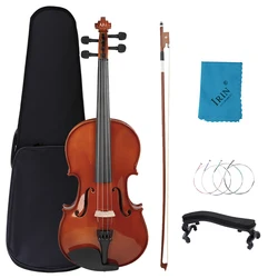 Viola 16 Inch Natural Solid Acoustic Viola Professional Performance Case Bow Shoulder Rest Cloth Music Instrument Accessories