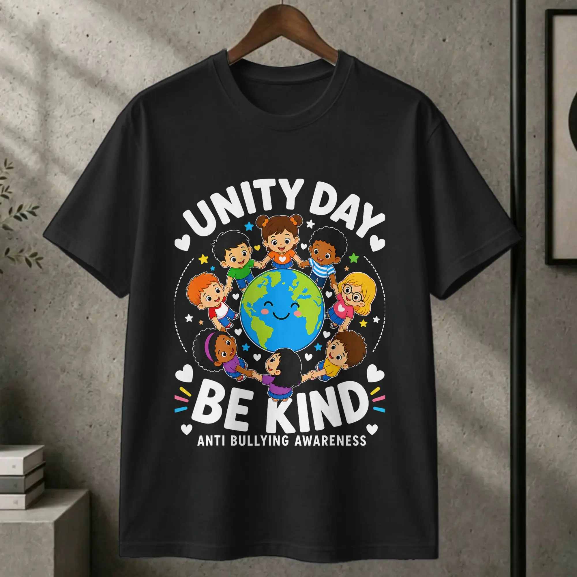 Orange Unity Day Anti Bullying Kindness Be Kind T Shirts Men Novelty T-Shirt Crewneck  Tees Short Sleeve Clothes Plus Size