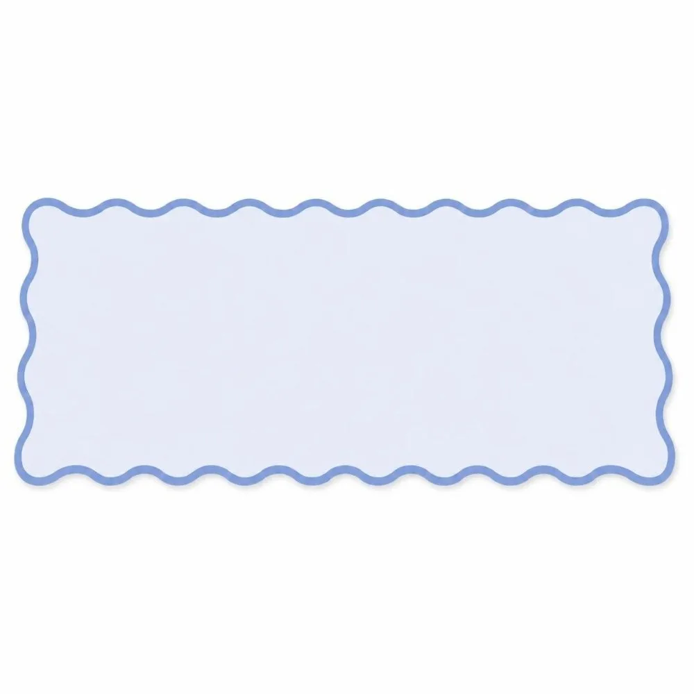 New 35x80cm Scalloped Desk Mat Non Slip Waterproof Extra Large Mouse Pad PU Sweet Desk Pad Protector for Workspaces