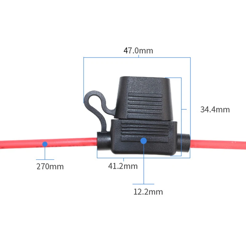 10Pcs Car Fuse Holder Standard 12V Waterproof In Line Car Mini Blade Adapter Fuse Holder 30A DC Insert for Cutoff Switch Socket