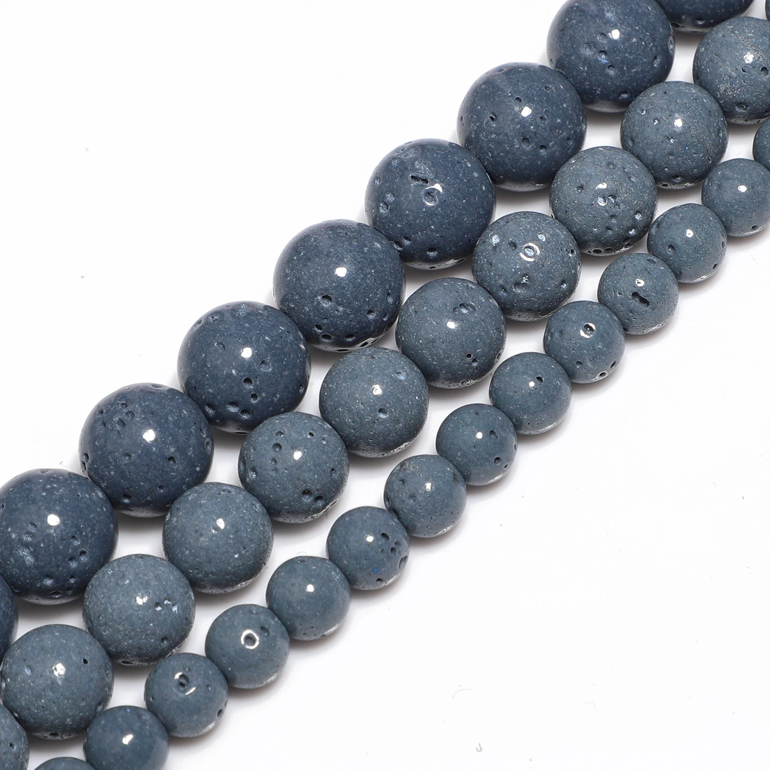 الحجر الطبيعي الأزرق المرجان الخرز الجولة 6 مللي متر 8 مللي متر 10 مللي متر فضفاض خزر عازل لصنع المجوهرات سوار ذاتي الصنع قلادة الإكسسوار