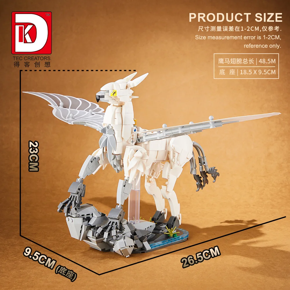 Magic World Buckbeak-bouwstenen met versnellingen Transmission-STEM Creatieve diermodelstenen Compatibel met Lego voor kinderen