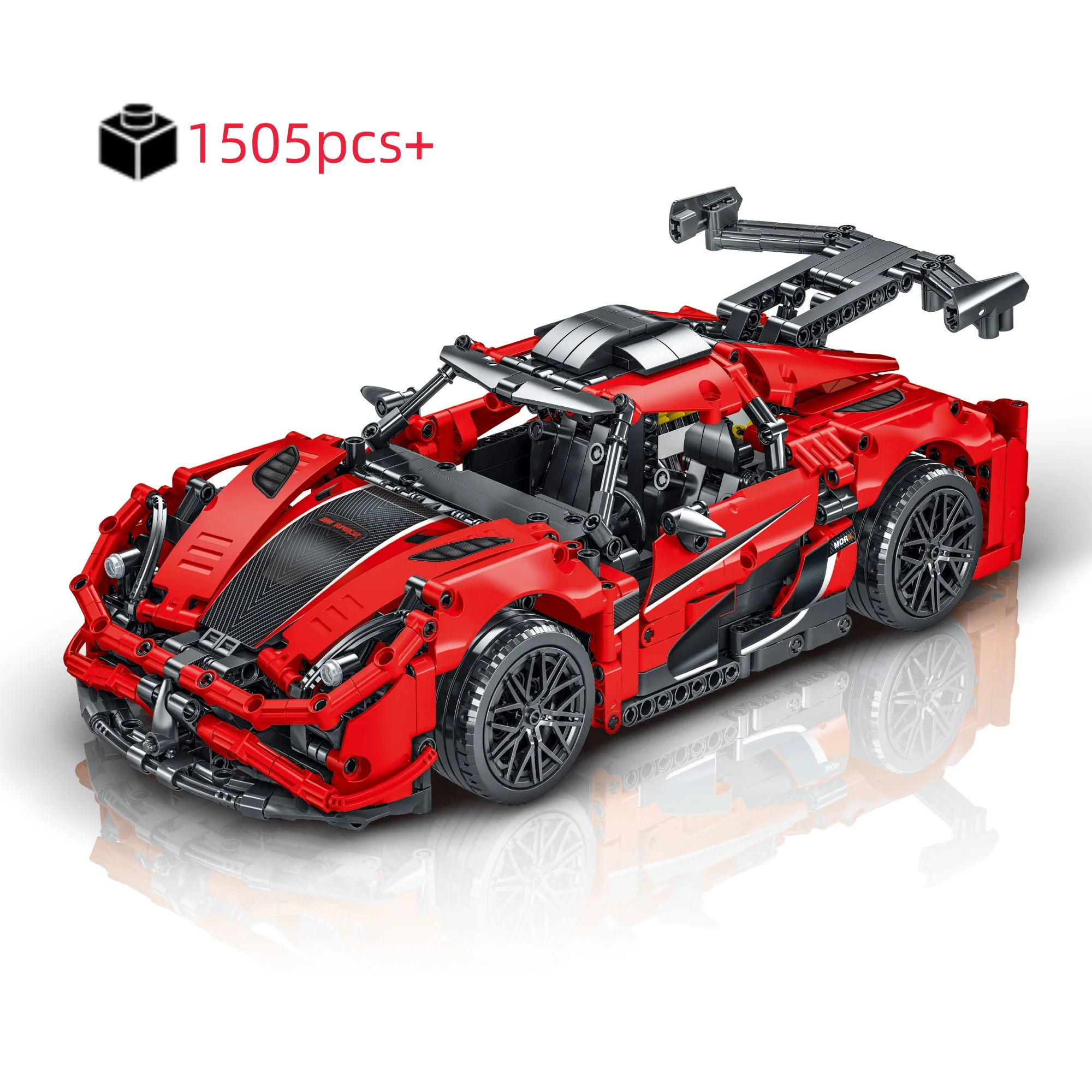 1505 db-os műszaki MOC mechanikus versenyautó-összeszerelő téglák kreatív építőkészlet STEM oktatójáték gyerekeknek születésnapi ajándék