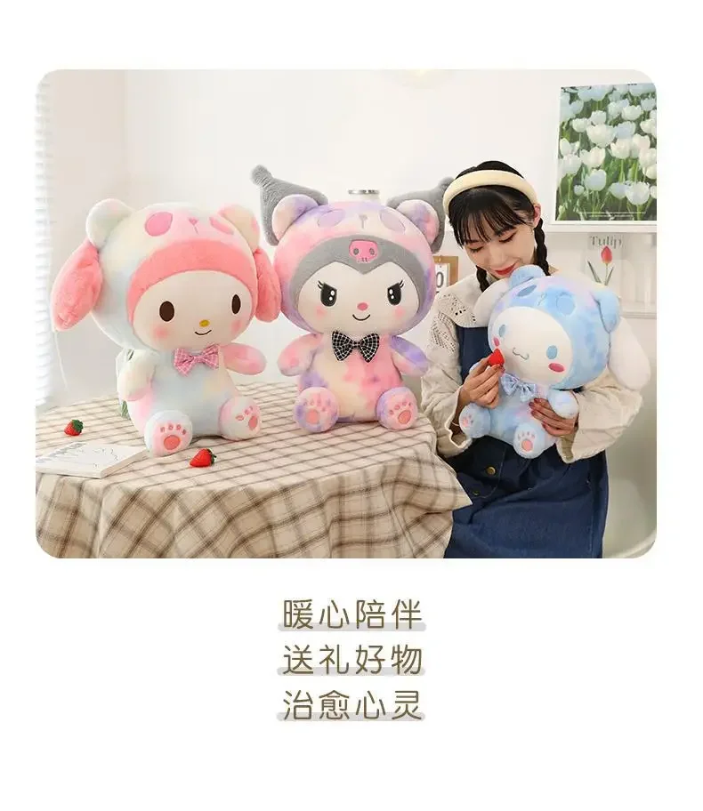 

35cm Plushies Sanrio Kuromi My Melody Plush Dolls Toys Cute Tie-dye Stuffed Animals Plush Toy Pillow Bedroom Decoration Gift