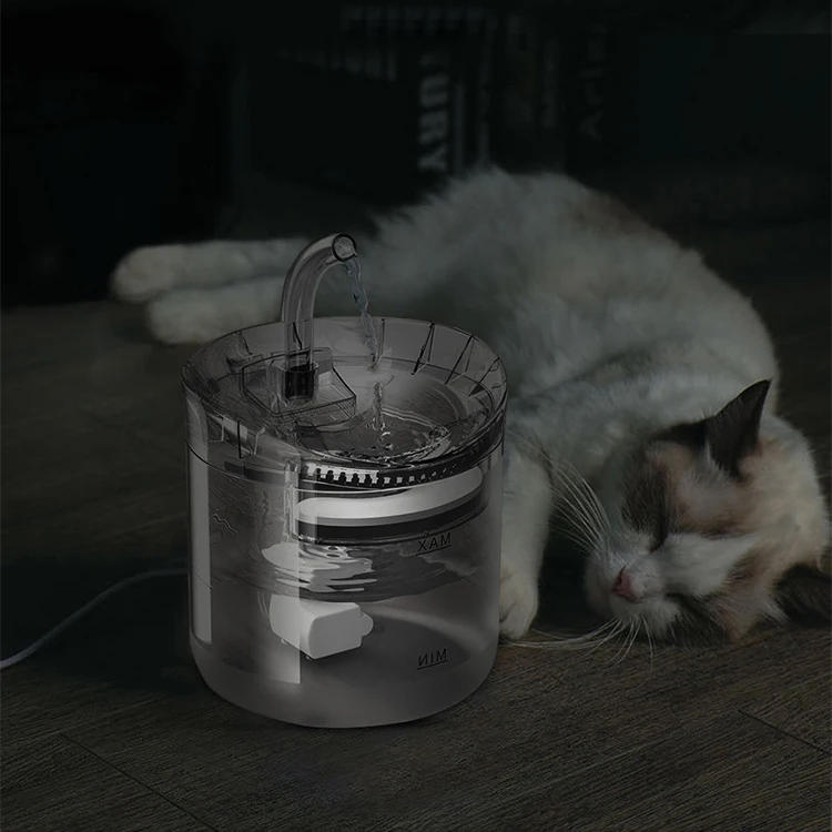 Pet supplies Automatic cycle filter wireless rechargeable smart pet water dispenser fountain