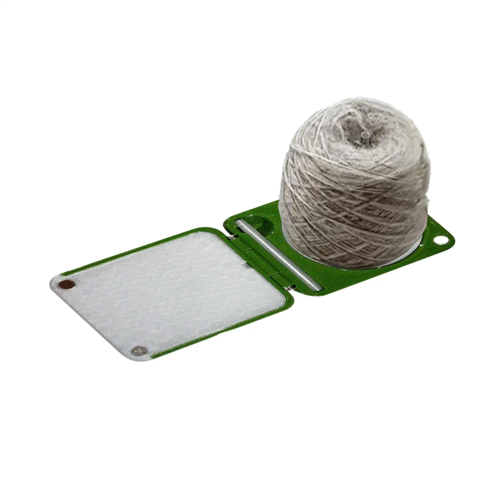 10x8x3cm Foldable Rotating Yarn Holder & Spool Storage Box, Portable Knitting Yarn Organizer for Crocheters, Home & Travel Use