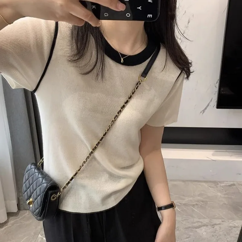 Women's Short Sleeve Blouse Turn-Down Collar Slim Fit Button Down Shirt Office Work Uniform Summer Top