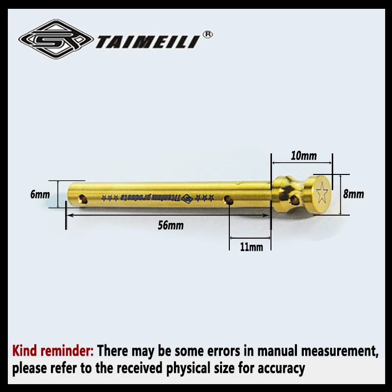 TAIMEILI 1pcs Titanium alloy brake pads, brake pad pins, Brebo brake pads, pins