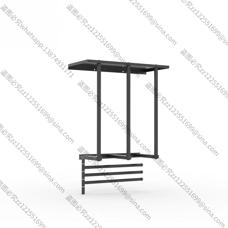 Applicable To Towel Rack Toilet Perforated Wall Hanging Iron Stainless Steel Storage Toilet Storage Bathroom Three-bar Towel Bar