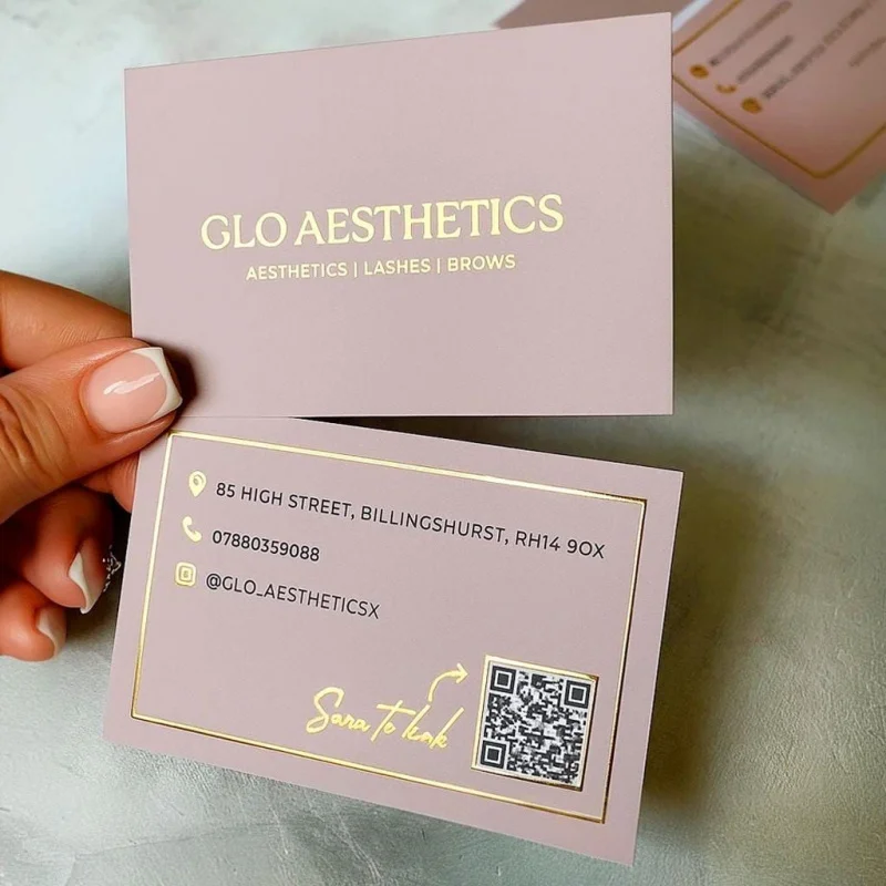 custom.Professional Business Card High Quality Spot Foiled Business Cards Embossing Business Cards