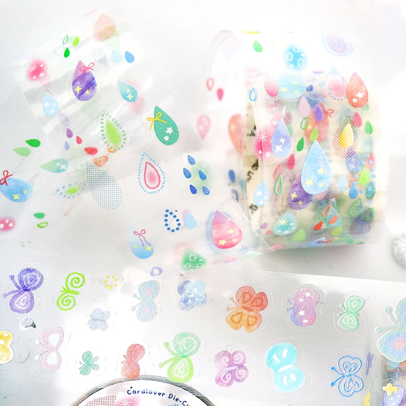 30mm * 3m Colorful Small Fragment Series Kawaii Die Cut Tape DIY Scrapbook Decor Journal Supplies Aesthetics Stationery