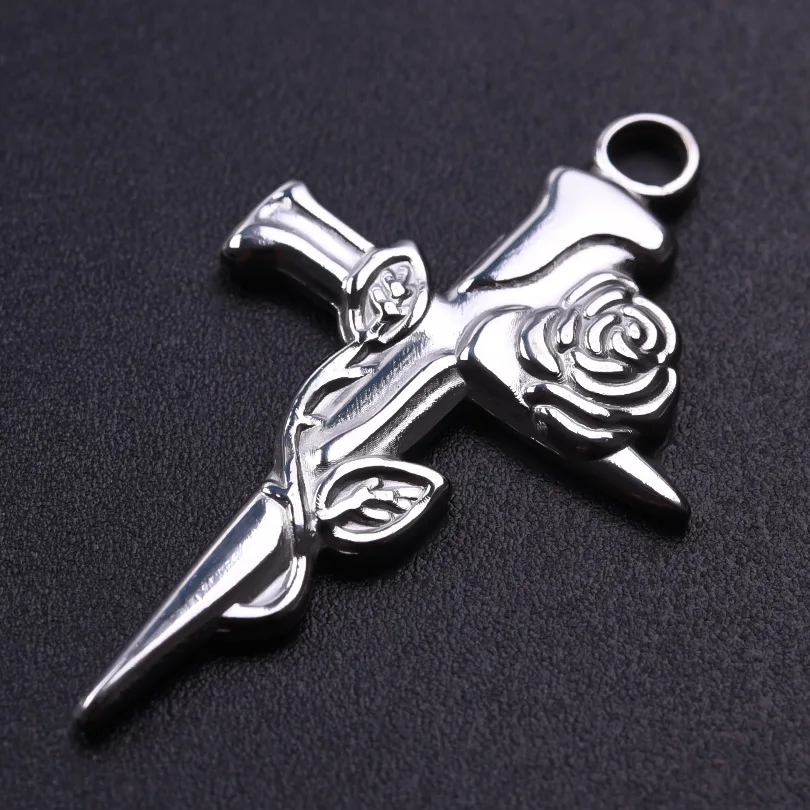 6pc Jesus Angel Cross Pendant Charms For Jewelry Making Supplies Nail Ankh Crosses Stainless Steel Charm Bulk Religious Breloque