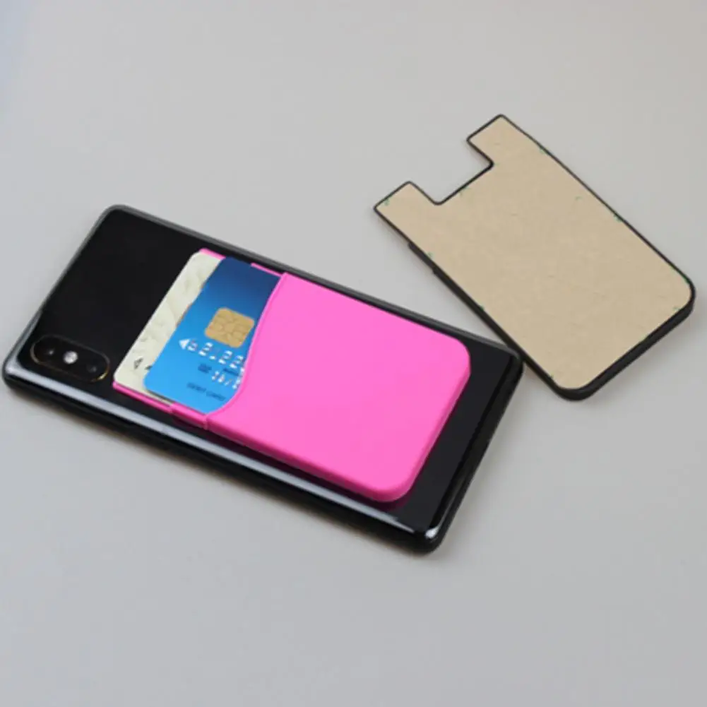 Silicone Card Holder Phone Smartphone Cover HOT SALE！2Pcs Card Holders Double-layer Space-saving Back Card Stickers for Smartpho