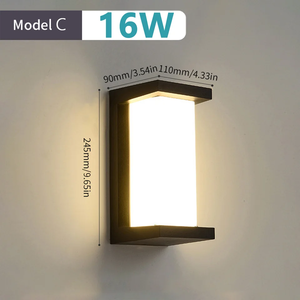 NONE LED Wall Light Motion Sensor Black 4