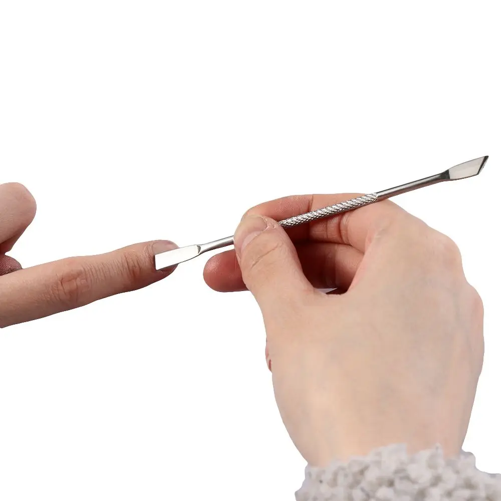 เคล็ดลับงานศิลปะ DIY ด้ามจับกันลื่นยูวีเจลตัวดันน้ำยาล้างเล็บปลายคู่สแตนเลส