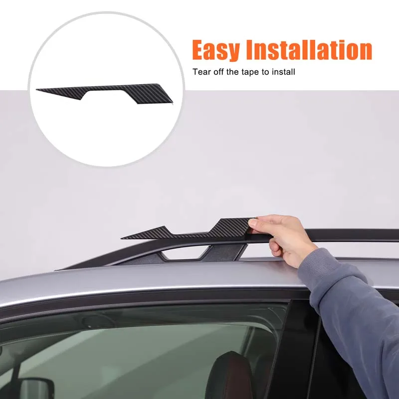 

For Subaru Forester 2019-2024 Roof Rack Decorative Cover Car Decorative Sticker Carbon Fiber Pattern Car Exterior Accessories