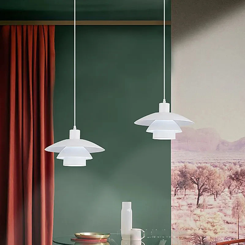 Imagem -05 - Modern Designer Led Pendant Lights Alumínio Branco Luzes da Lâmpada para Sala de Estar Decoração do Quarto Pendurado Lâmpada Sala de Jantar Suspensão