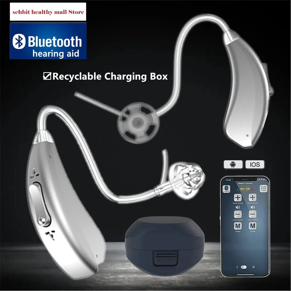 Bluetooth Hearing Aid ELHearing Rechargeable Lithium Battery Charger Programmable Digital Mini Portable Charging Ase Ear