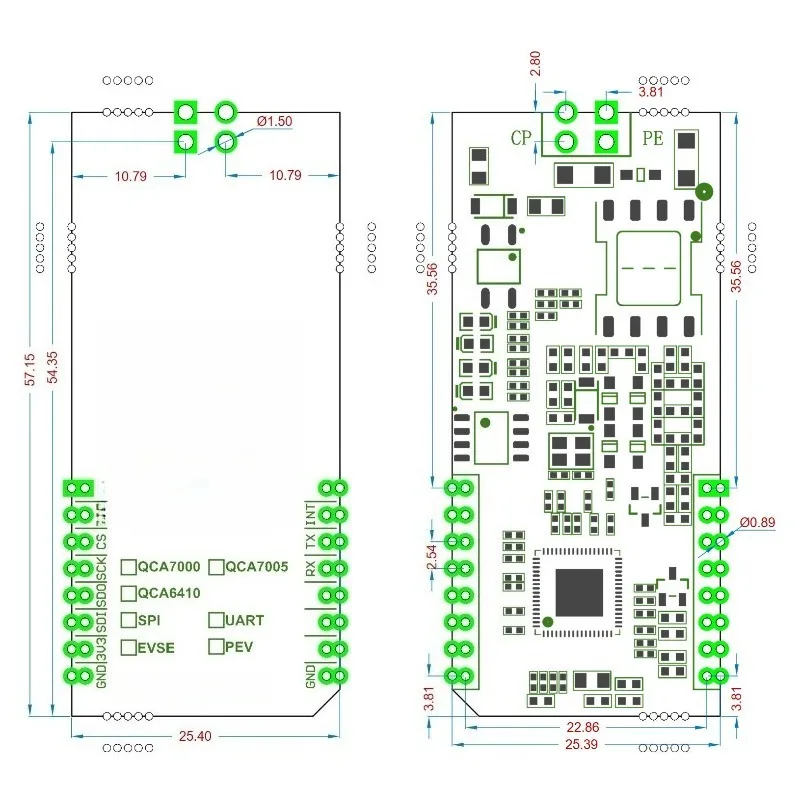 QCA7000 QCA7005 HomePlug GreenPHY PLC Broadband Power Line Carrier Communication Module ISO15118