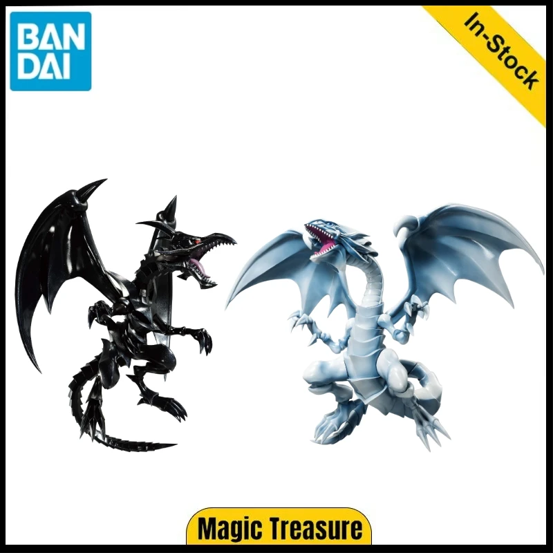 

【In Stock】Original Bandai Yu-Gi-Oh Monster Duel Blue Eyes White Dragon Doll True Red Eyes Black Dragon Doll Anime Model Toy