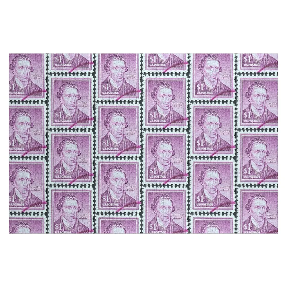 Patrick Henry Vintage Postage Stamp Jigsaw Puzzle Personalize Works Of Art Customs With Photo Personalized Baby Object Puzzle