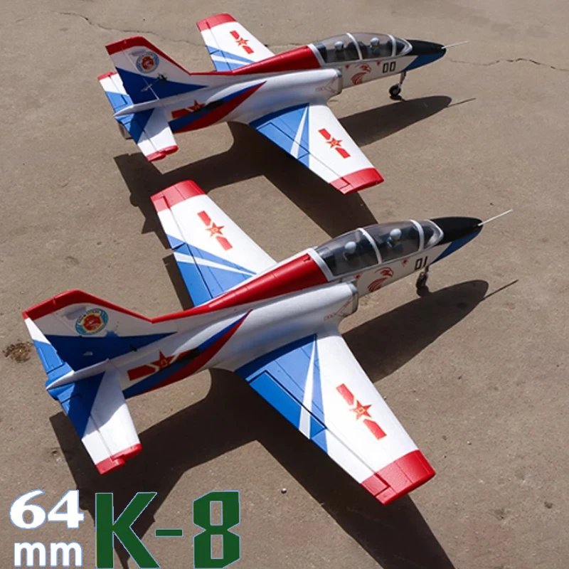 Style Model 64mm Ducted K-8 Trainer Aircraft K8 Entry-level Trainer Aircraft Professional 6S Fixed Wing EPO Model Aircraft Gifts