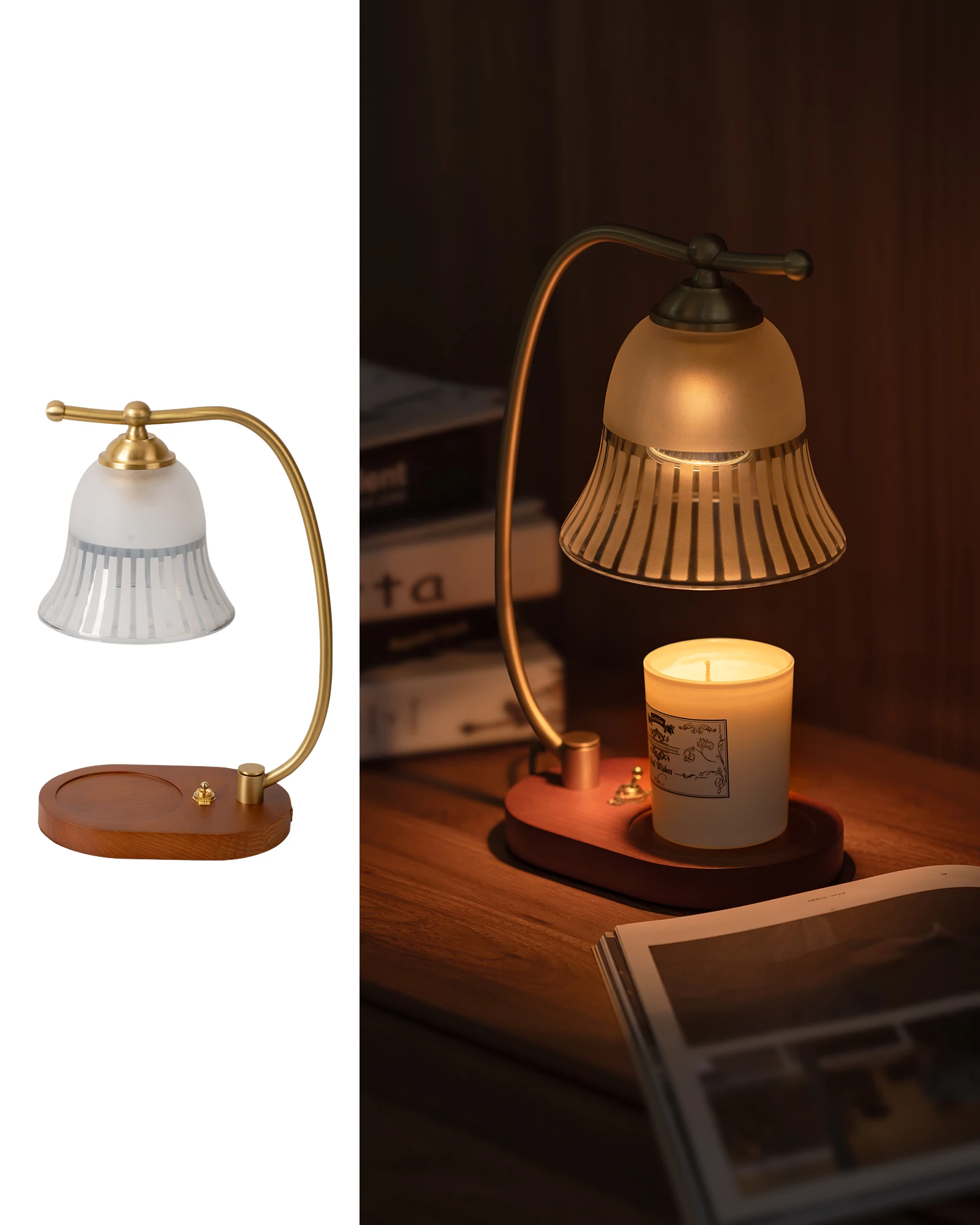 Aisilan GU10 dimming  melting wax table lamp bedside candle lamp fire-free Electric Fragrance Candle Warmer Lamp