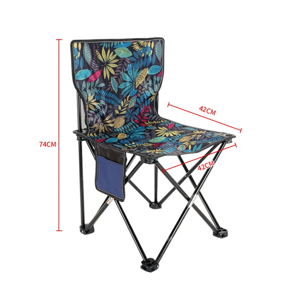 Outdoor Folding Chair Portable Camping Chair Lightweight Backpacking Chair for Garden Patio Backyard BBQ Beach Picnic Fishing