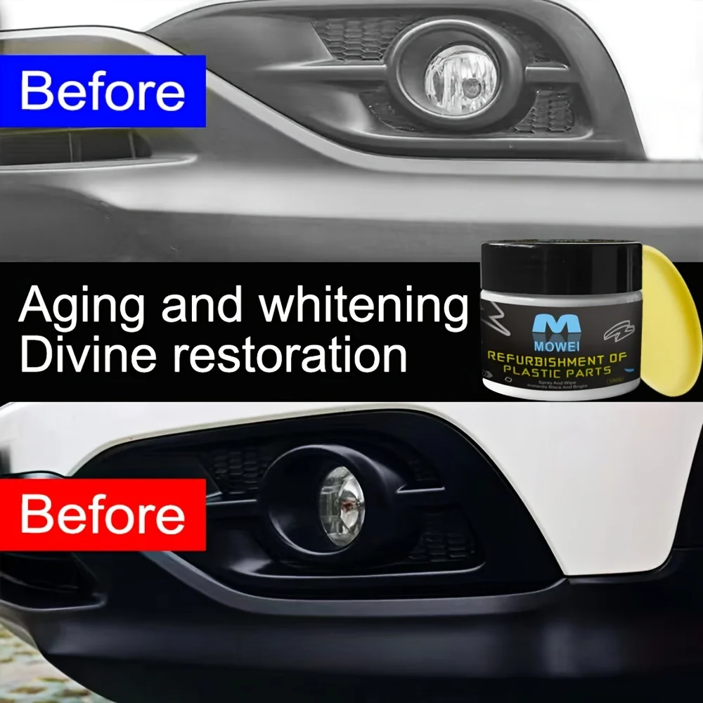 Car Plastic Restorer Coating Agent Auto Plastic Rubber Exterior Repair Clean Refresh Restoration Agent Black Shine Seal Brighten